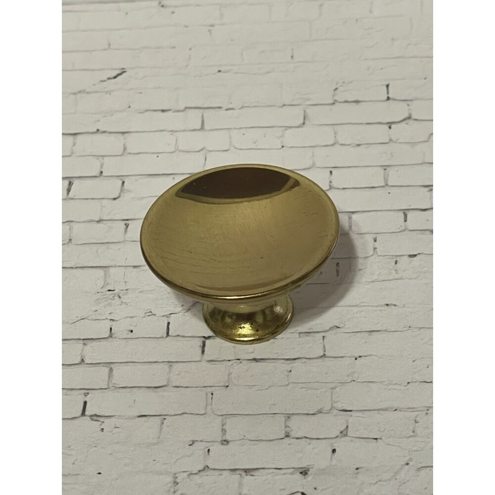 Vintage Amerock 1 3/8" Gold (plain front) Drawer Cabinet Knob Pulls - lot of 10